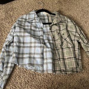 cropped flannel